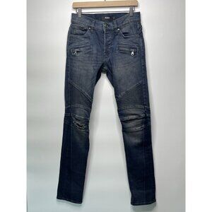 Hudson Men's Size 30 The Blinder Biker Jeans in Dama Wash Navy Blue